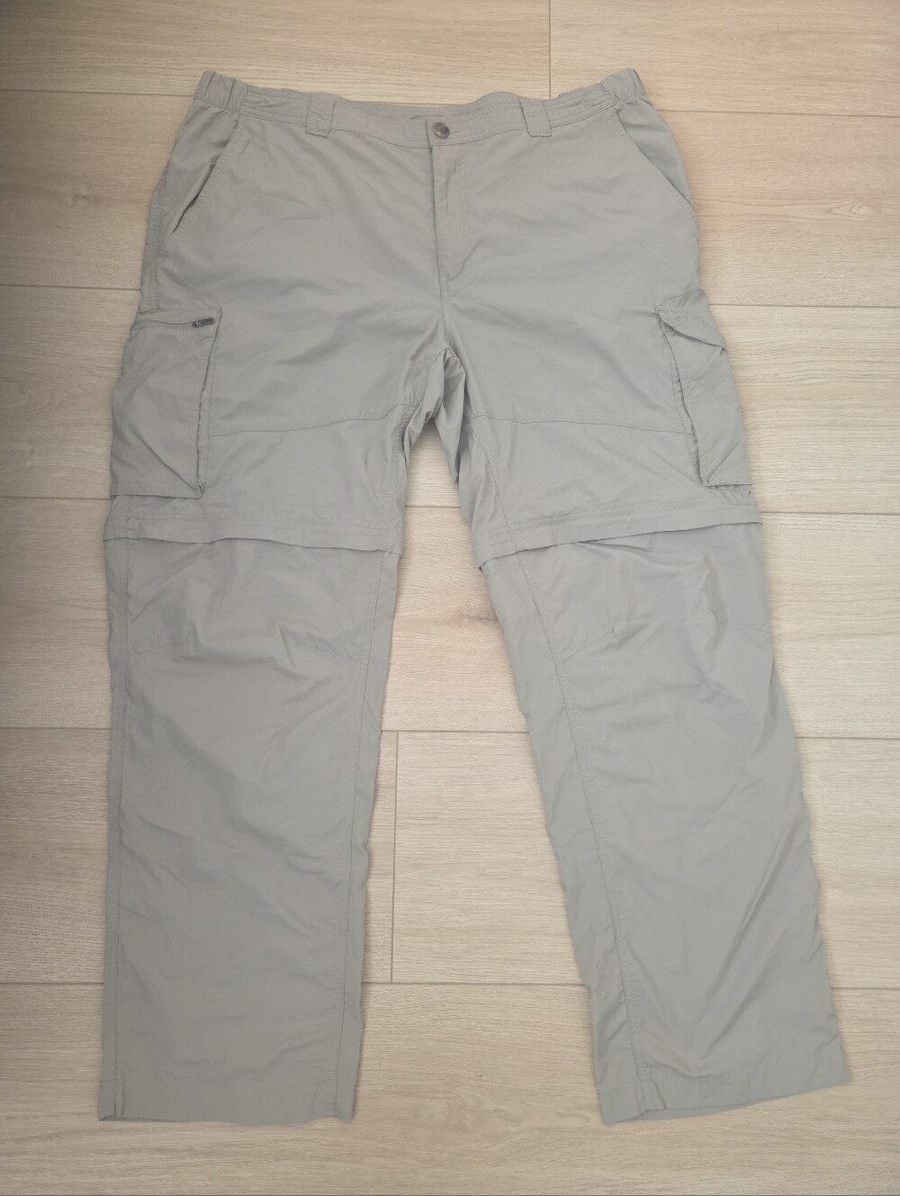 Columbia Omni-Shade Mens Tan Zip Off Convertible Hiking Fishing Pants Size 42X32